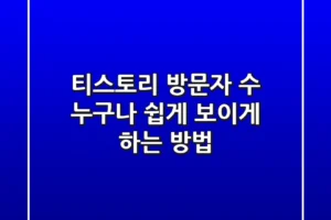 티스토리 방문자 수, 누구나 쉽게 보이게 하는 방법