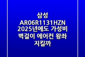 삼성 AR06R1131HZN, 2025년에도 ‘가성비’ 벽걸이 에어컨 왕좌 지킬까?