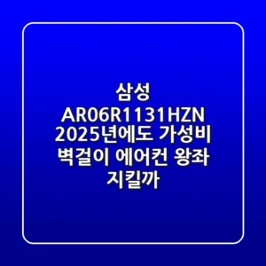삼성 AR06R1131HZN, 2025년에도 '가성비' 벽걸이 에어컨 왕좌 지킬까?