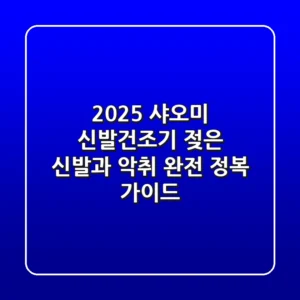 2025 샤오미 신발건조기, 젖은 신발과 악취 완전 정복 가이드
