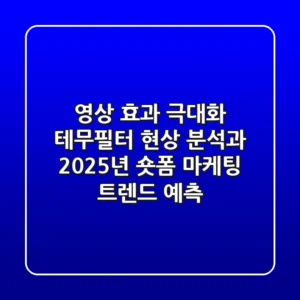 "영상 효과 극대화!", 테무필터 현상 분석과 2025년 숏폼 마케팅 트렌드 예측